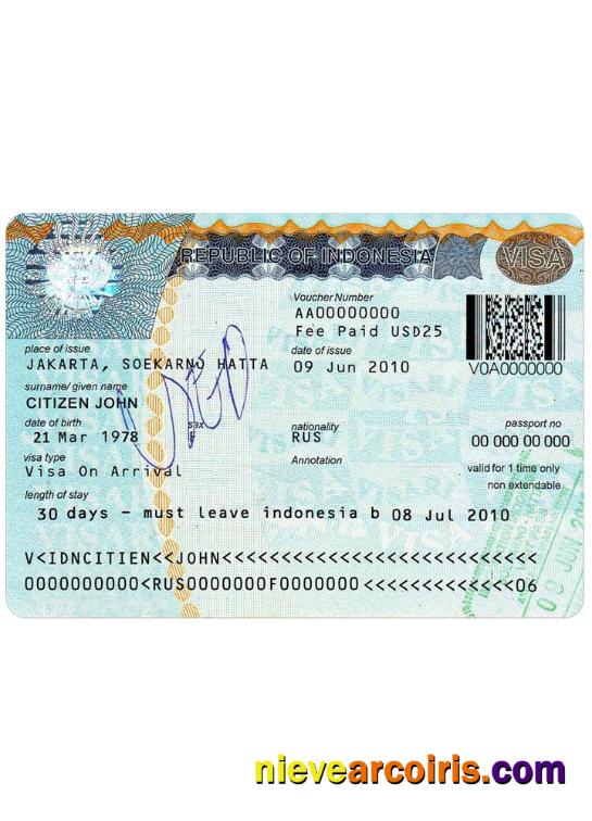INDONESIA visa